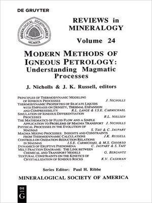 cover image of Modern Methods of Igneous Petrology